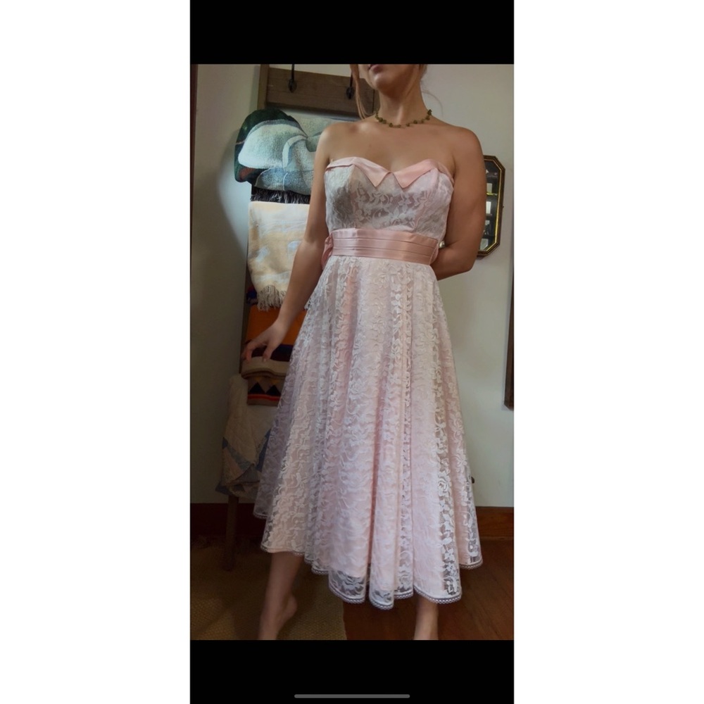 Gunne Sax Pink Satin Fabric